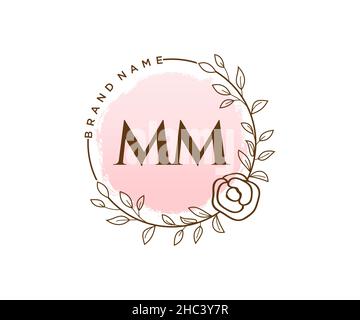 Premium Vector  Mm monograms logo, salon, luxury cosmetics spa