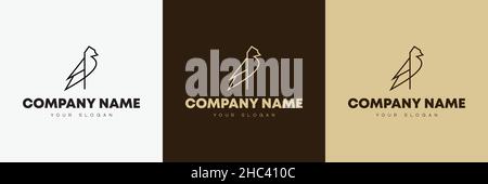 Minimal line versatile animal logo template design Stock Vector