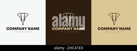 Minimal line versatile animal logo template design Stock Vector