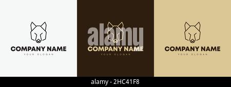 Minimal line versatile animal logo template design Stock Vector