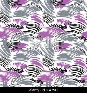 Vector seamless scribble pattern, made of chaotic lines. Stock Vector