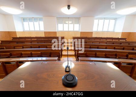 Large empty auditorium classroom Stock Photo