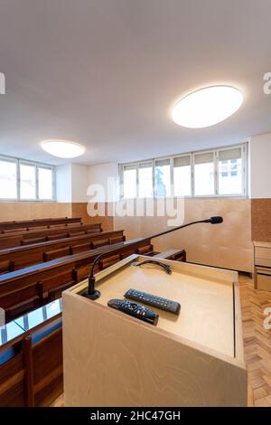 Large empty auditorium classroom Stock Photo