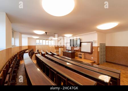 Large empty auditorium classroom Stock Photo