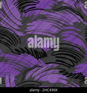 Vector seamless scribble pattern, made of chaotic lines. Stock Vector