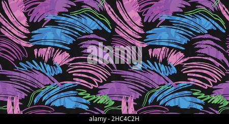 Vector seamless scribble pattern, made of chaotic lines. Stock Vector