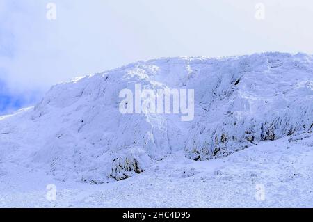 Snowy landscapes from the interior of Granada - Spain Stock Photo