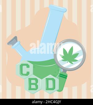 cannabis herbal alternative Stock Vector