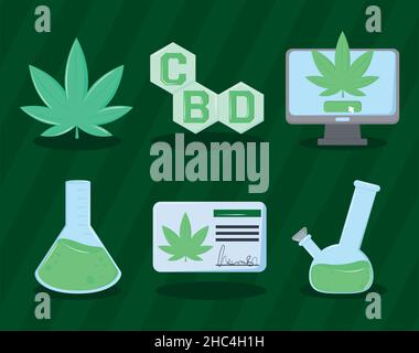 medical cannabis chemical Stock Vector