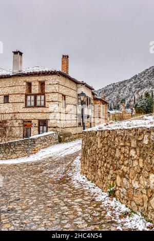 Kastoria in winter, Greece Stock Photo