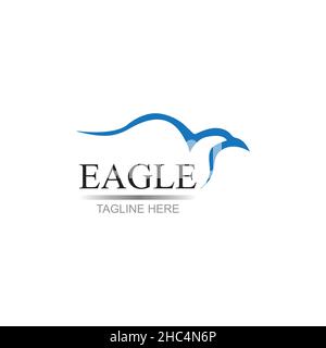 eagle logo vector illustration design template - vector Stock Vector