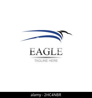 eagle logo vector illustration design template - vector Stock Vector