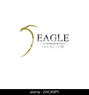eagle logo vector illustration design template - vector Stock Vector