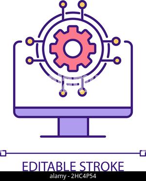 Software programming RGB color icon Stock Vector