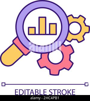 Urban development assessment RGB color icon Stock Vector