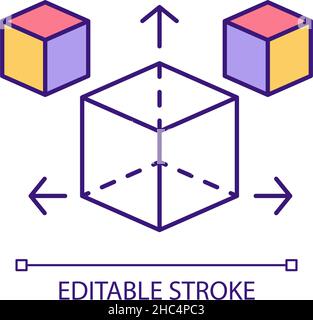 Simulation modeling RGB color icon Stock Vector