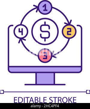 Financial management RGB color icon Stock Vector
