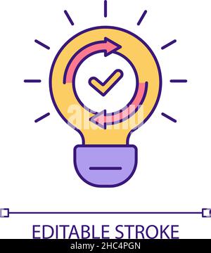 Generating new ideas for business RGB color icon Stock Vector
