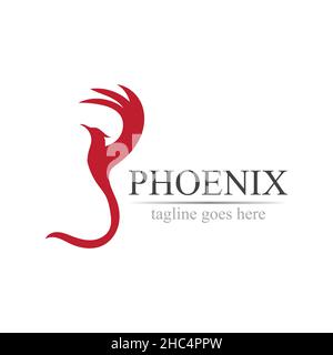 Phoenix logo design vector illustration Stock Vector
