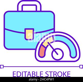 Drop in performance RGB color icon Stock Vector