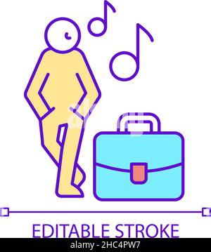 Disengaging from work RGB color icon Stock Vector