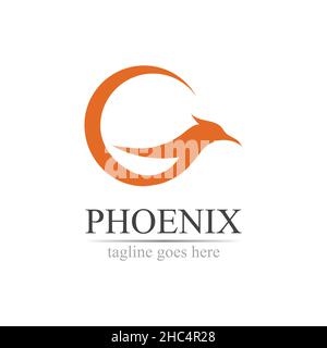 Phoenix logo design vector illustration Stock Vector