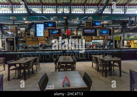Mercato centrale an indoor food market with shops and restaurants. San Lorenzo district. Florence. Italy. Stock Photo