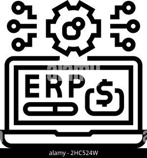 manufacturing erp processing line icon vector illustration Stock Vector ...