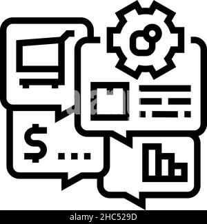 manufacturing erp processing line icon vector illustration Stock Vector ...