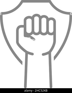 fist hand protesting riot icon Stock Vector Image & Art - Alamy