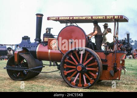 A traction engine rally at Brixworth in 1971 Stock Photo