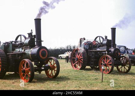 A traction engine rally at Brixworth in 1971 Stock Photo