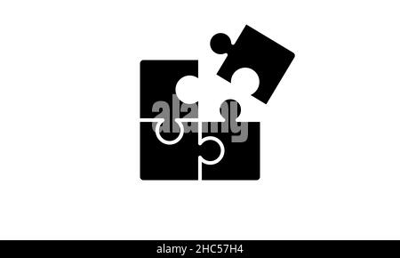 puzzle vector icon  puzzle icon in trendy flat style Stock Vector