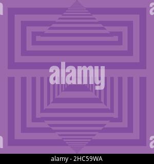 pink magenta colors of pseudo seamless plaid background triangle rectangle game piramid illusion Stock Vector