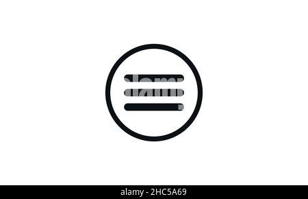 Hamburger Menu Icon - Vector illustration Stock Vector