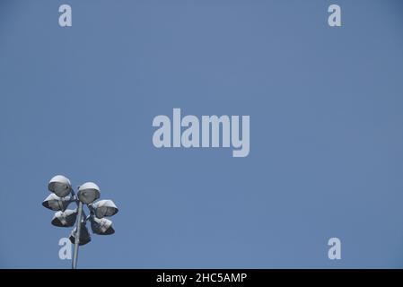 Street light on a grey background Stock Photo