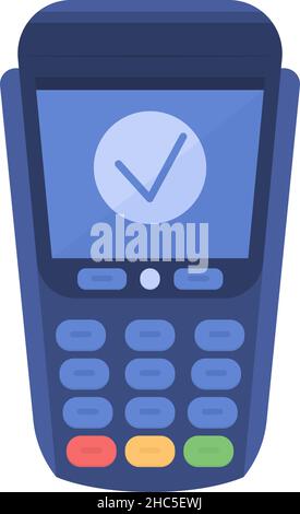 NFC terminal semi flat color vector object Stock Vector
