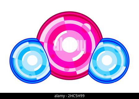 Water molecule abstract concept illustration Stock Vector