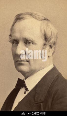 Thomas A. Hendricks (1819-1885), American Politician and Lawyer, Governor of Indiana 1873-77, Vice President of the U.S. 1885-85, half-length Portrait, Jose Maria Mora, 1875 Stock Photo