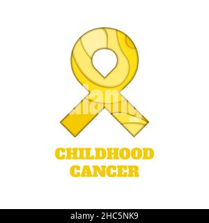 Childhood cancer awareness ribbon, conceptual illustration Stock Photo