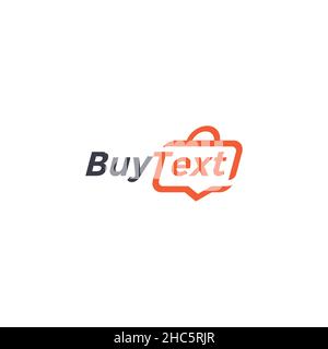 Modern flat simple design BUY TEXT logo design Stock Vector