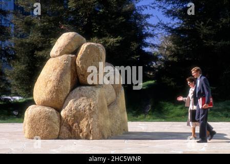 Noguchi Sculpture Garden in Costa Mesa, CA Stock Photo