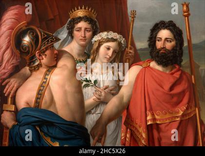 The Anger of Achilles, painting by Jacques Louis David Stock Photo