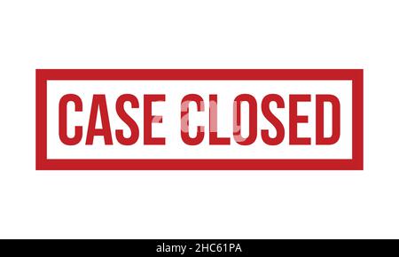 Case Closed Rubber Stamp. Red Case Closed Rubber Grunge Stamp Seal Vector Illustration - Vector Stock Vector