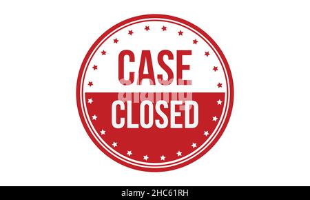 Case Closed Rubber Stamp. Red Case Closed Rubber Grunge Stamp Seal Vector Illustration - Vector Stock Vector