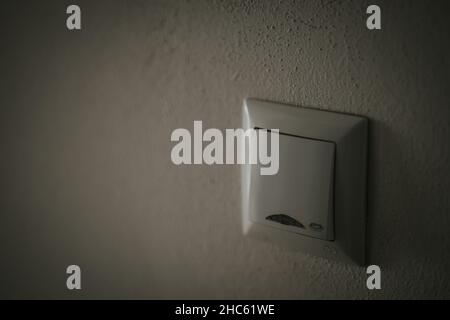 Close up shot of a light switch Stock Photo