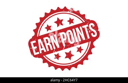 Earn Points Rubber Stamp. Red Best Service Rubber Grunge Stamp Seal Vector Illustration Stock Vector