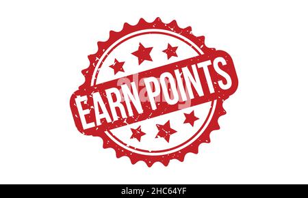 Earn Points Rubber Stamp. Red Best Service Rubber Grunge Stamp Seal Vector Illustration Stock Vector