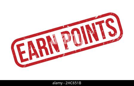 Earn Points Rubber Stamp. Red Best Service Rubber Grunge Stamp Seal Vector Illustration Stock Vector