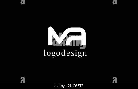 MA AM M A vector logo design template Stock Vector